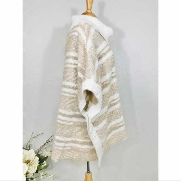 Calvin Klein Nubby Knit Turtle-neck Dolman Poncho Sweater, S/M - Picture 9 of 15